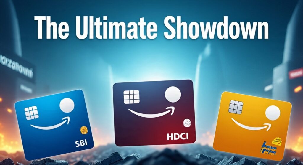 2025 की Credit Card त्रिमूर्ति – SBI, HDFC या ICICI में कौन है Amazing शॉपिंग का असली बाहुबली 1 "Credit Card तुलना: SBI, HDFC और ICICI के शॉपिंग कैशबैक कार्ड्स की विशेषताएँ