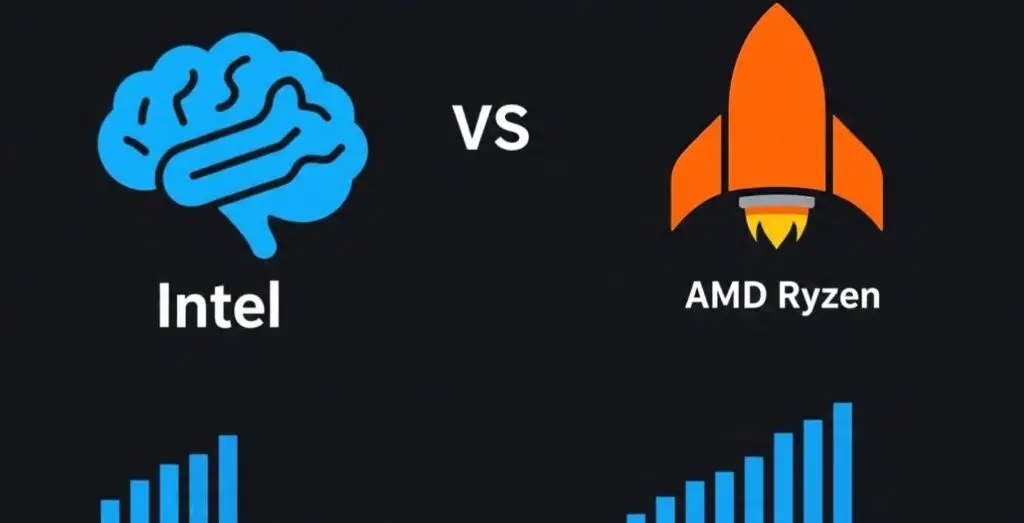 Intel vs AMD Ryzen laptop processor comparison for beginners